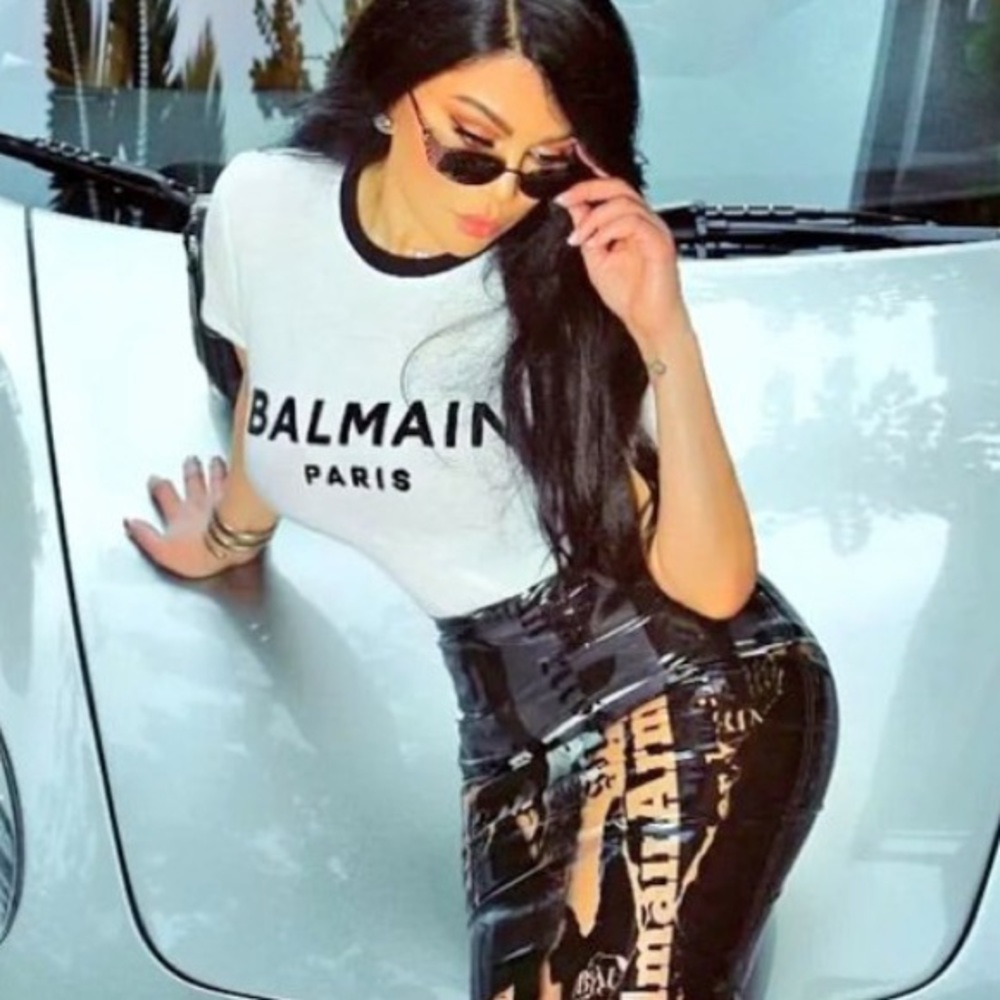 Balmain tee cropped